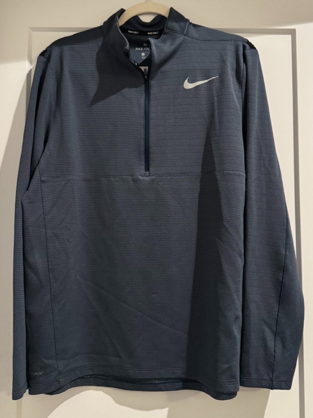 Nike AeroReact Half-Zip Lightweight Golf Pullover Sweater Men's Large Gray Grey